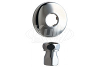 Chicago WXFJKABCP Straight 2" Inlet Supply Arm with Wall Flange  with 1/2" NPT Female Thread Inlet