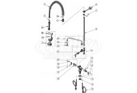 T&S Brass B-0113-ADF-B Series Pre-Rinse Parts Breakdown