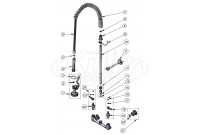 T&S Brass B-0133-B Series Pre-Rinse Units Parts Breakdown