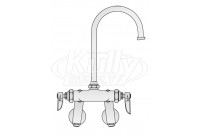 T&S Brass B-0343 Double Pantry Faucet