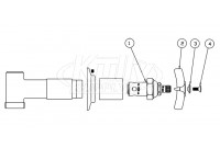 T&S Brass B-1025 Concealed Straight Valve Assembly  Parts Breakdown