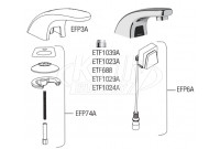 Sloan ETF-610 Hardwired Bluetooth Sensor Faucet Parts Breakdown (Post-2019)