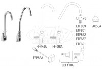 Sloan EBF-550 Battery-Powered Bluetooth Sensor Faucet Parts Breakdown (Post-2019)