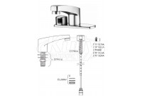 Sloan EBF-665 Battery-Powered Bluetooth Sensor Faucet Parts Breakdown (Post-2019)