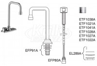 Sloan ETF-770 Hardwired Bluetooth Sensor Faucet Parts Breakdown (Post-2019)