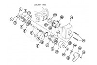 Bradley Equa-Flo Column Shower Valve Prior To March 2002 Parts Breakdown