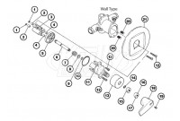 Bradley Equa-Flo Wall Shower Valve For Shower Valve March 2002 To July 2004 Parts Breakdown