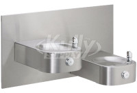 Elkay EHWM217FPK Freeze-Resistan NON-REFRIGERATED Heavy Duty Vandal-Resistant In-Wall Dual Drinking Fountain