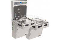 Elkay EZH2O EMABFTL8WSSK Stainless Steel Dual Drinking Fountain with Bottle Filler