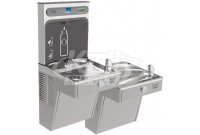 Elkay EZH2O VRCGRNTL8WSK GreenSpec Vandal-Resistant Dual Drinking Fountain with Bottle Filler