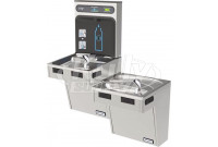 Halsey Taylor HydroBoost HTHB-HACG8BLSS-NF GreenSpec Stainless Steel Dual Drinking Fountain with Bottle Filler