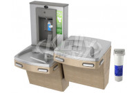 Oasis PGF8SBFSL Filtered Dual Drinking Fountain with Manual Bottle Filler