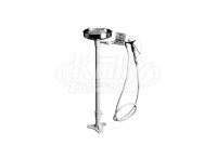 Bradley S19-210P Pedestal-Mounted Eye/Face Wash (with Drench Hose)