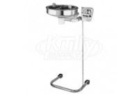 Bradley S19-220Y Hand/Foot-Operated Eye/Face Wash (with Wall Bracket)