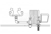 Bradley S19-240E Deck-Mounted Combination Drench Hose & Eyewash (Discontinued)