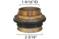 Toilet Spud (for standard 1.5" vacuum breaker flush tube)