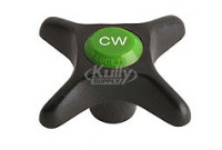 Chicago 205-CWJKNF 2-1/2" Plastic Cross Handle w/ Cold Water Index Button