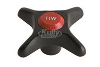 Chicago 205-HWJKNF 2-1/2" Plastic Cross Handle w/ Hot Water Index Button