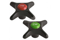 Chicago 205-PRJKNF 2-1/2" Plastic Cross Handles w/ Hot & Cold Water index Buttons